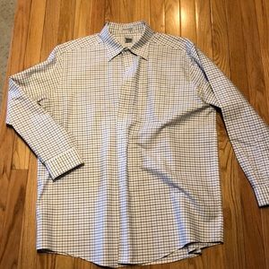 LL Bean button down oxford blue check 17-34
